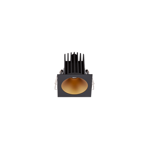 Cevon Dark Art Square Medium Downlight Kit Black, Gold 3000K