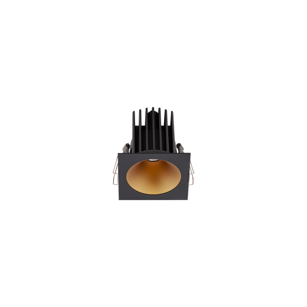 Cevon Dark Art Square Medium Downlight Kit Black, Gold 3000K