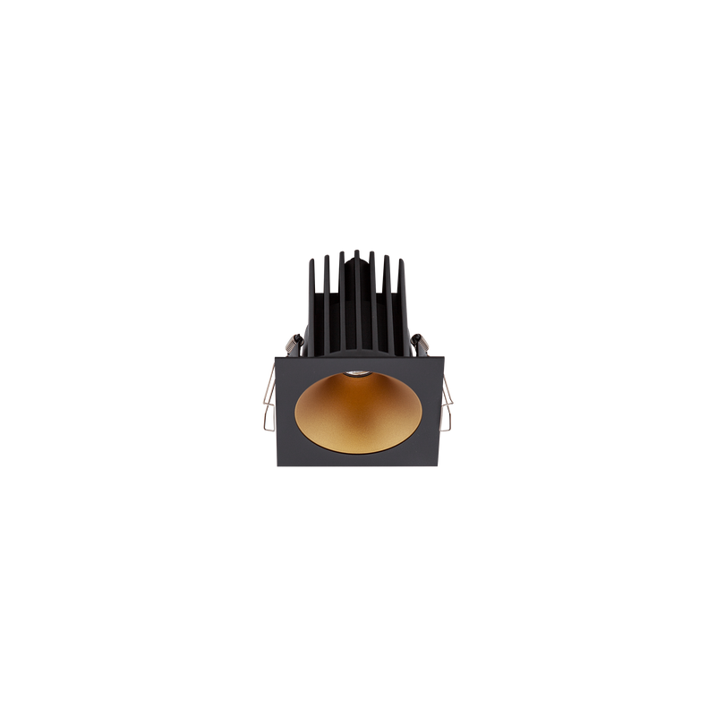 Cevon Dark Art Square Medium Downlight Kit Black, Gold 3000K