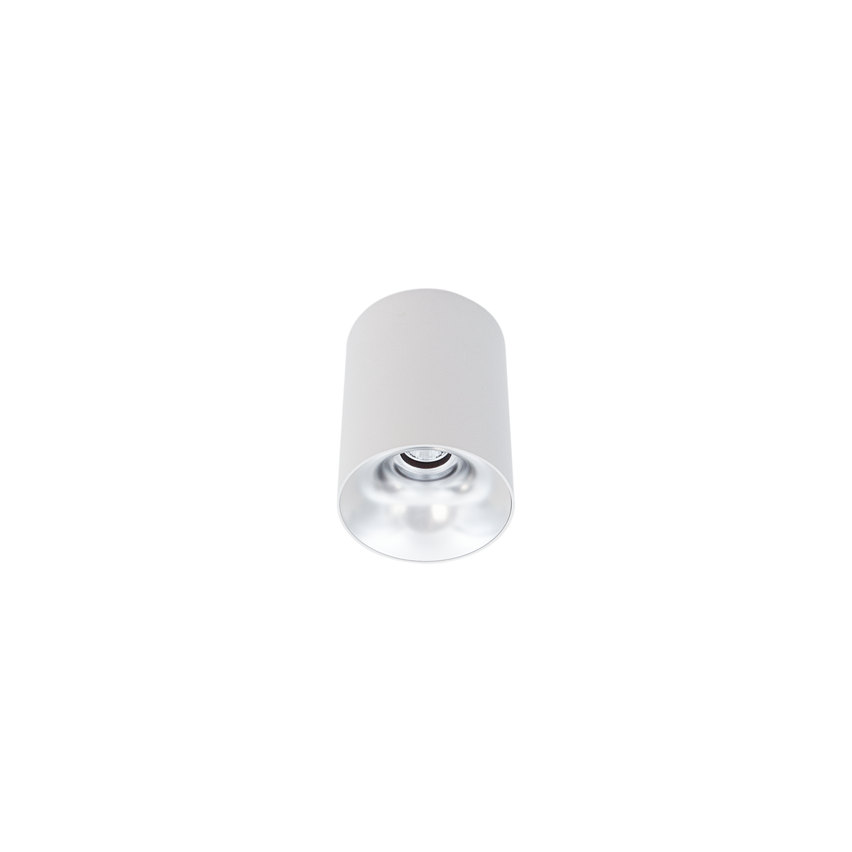 Cevon Dark Art Small Surface Mount Downlight White, Silver 3000K