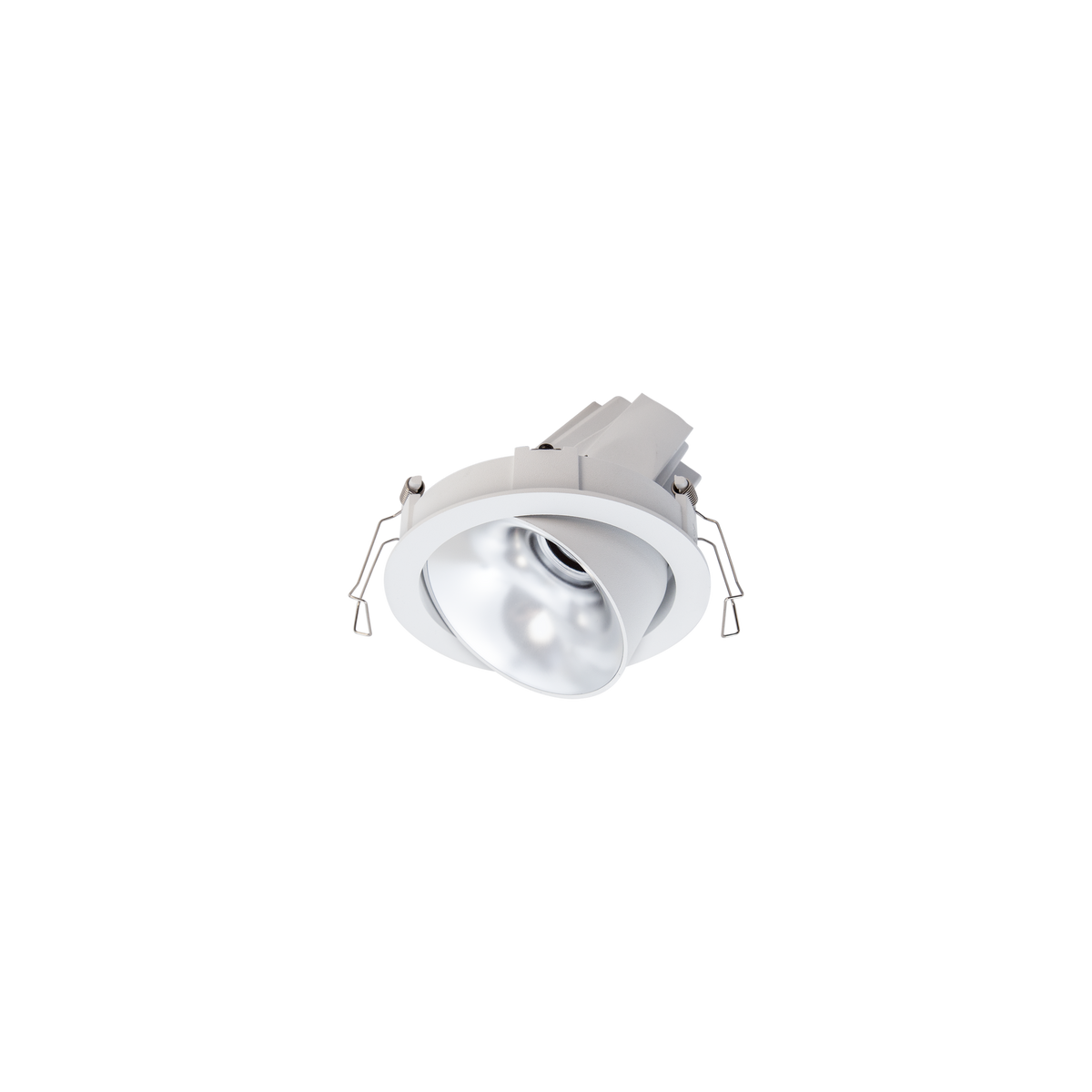 Cevon Dark Art Tilt/Rotate Medium Downlight Kit White, Silver 3000K