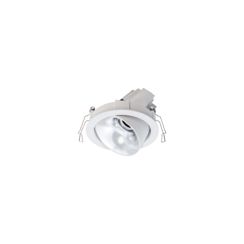 Cevon Dark Art Tilt/Rotate Medium Downlight Kit White, Silver 3000K