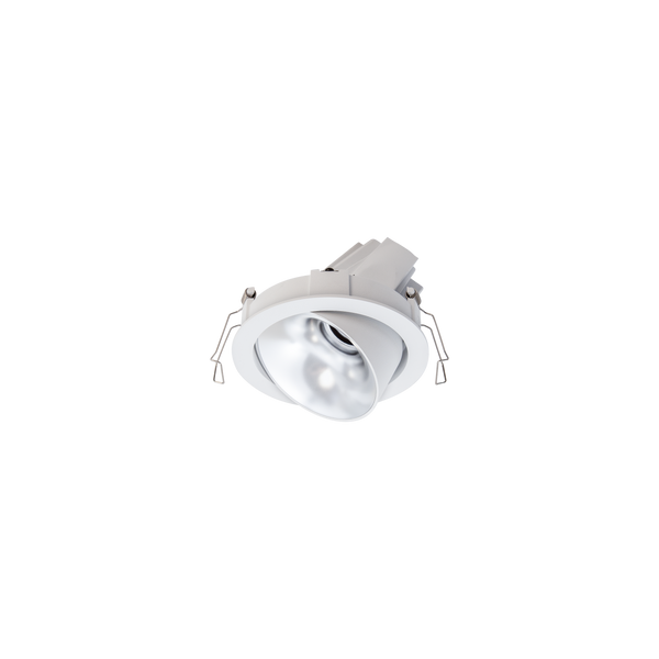 Cevon Dark Art Tilt/Rotate Medium Downlight Kit White, Silver 3000K