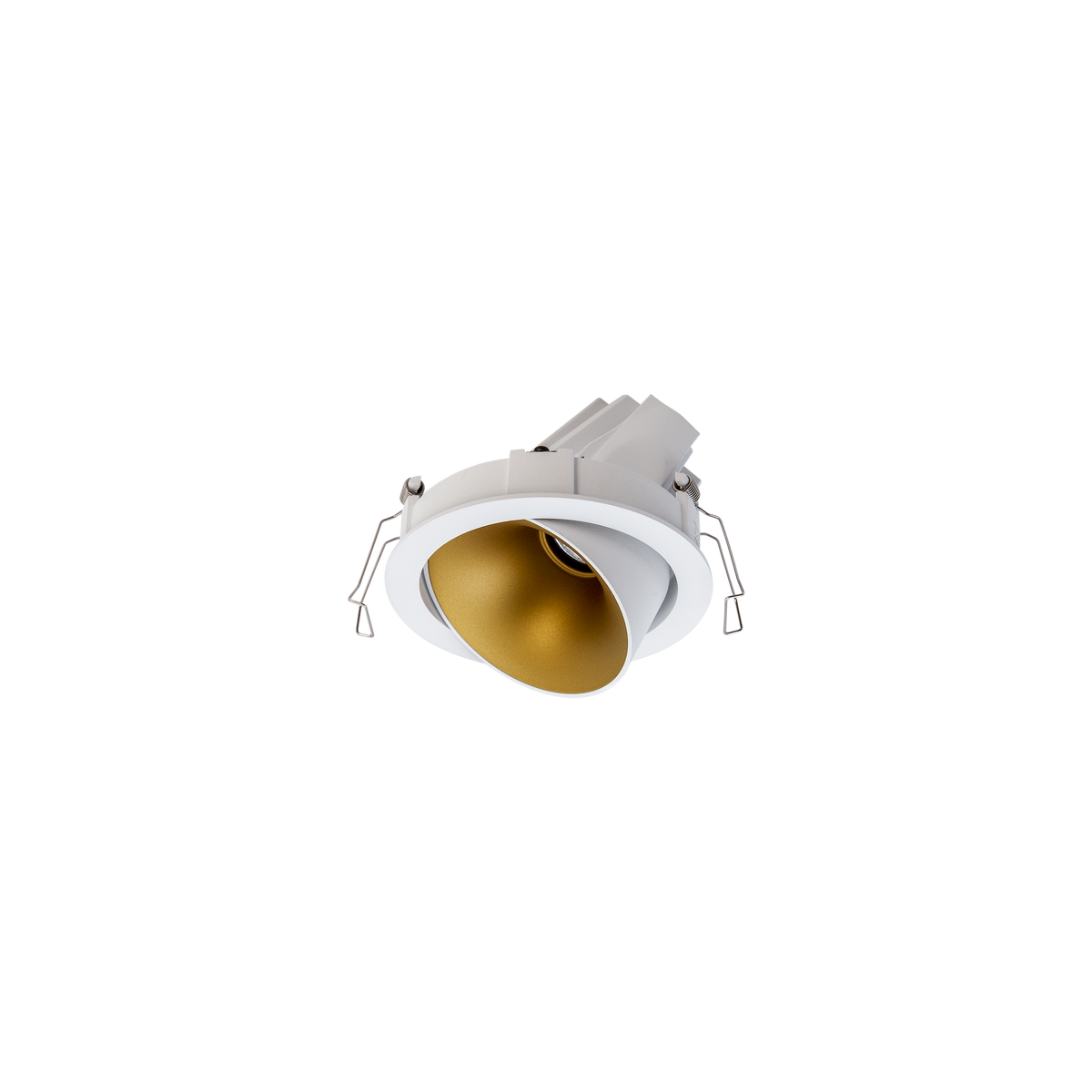 Cevon Dark Art Tilt/Rotate Medium Downlight Kit White, Gold 3000K