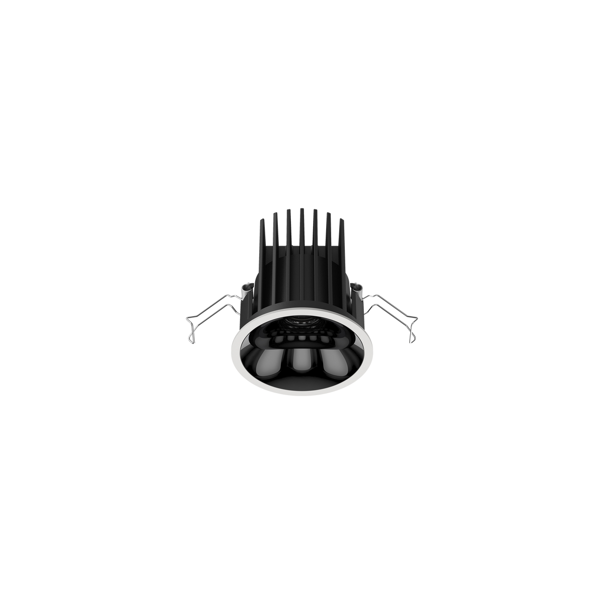 Cevon Medium Darklight Slim Trim Downlight White, High Gloss Black 3K