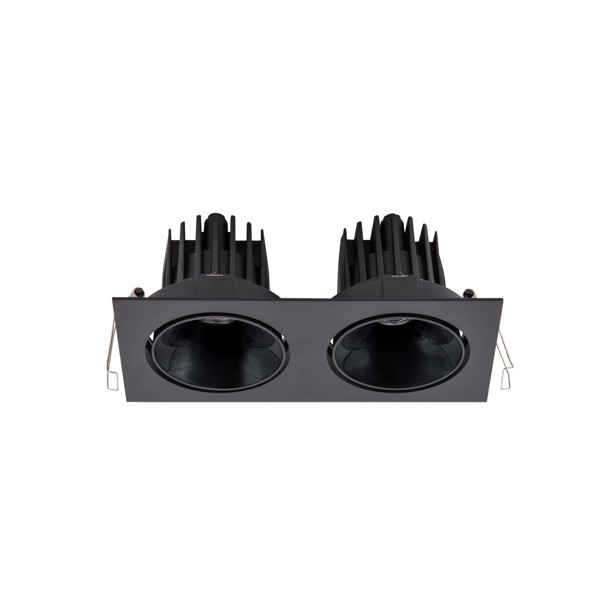 Cevon Tilt/Rotate Med Double Downlight Kit Black, High Gloss Black 3K