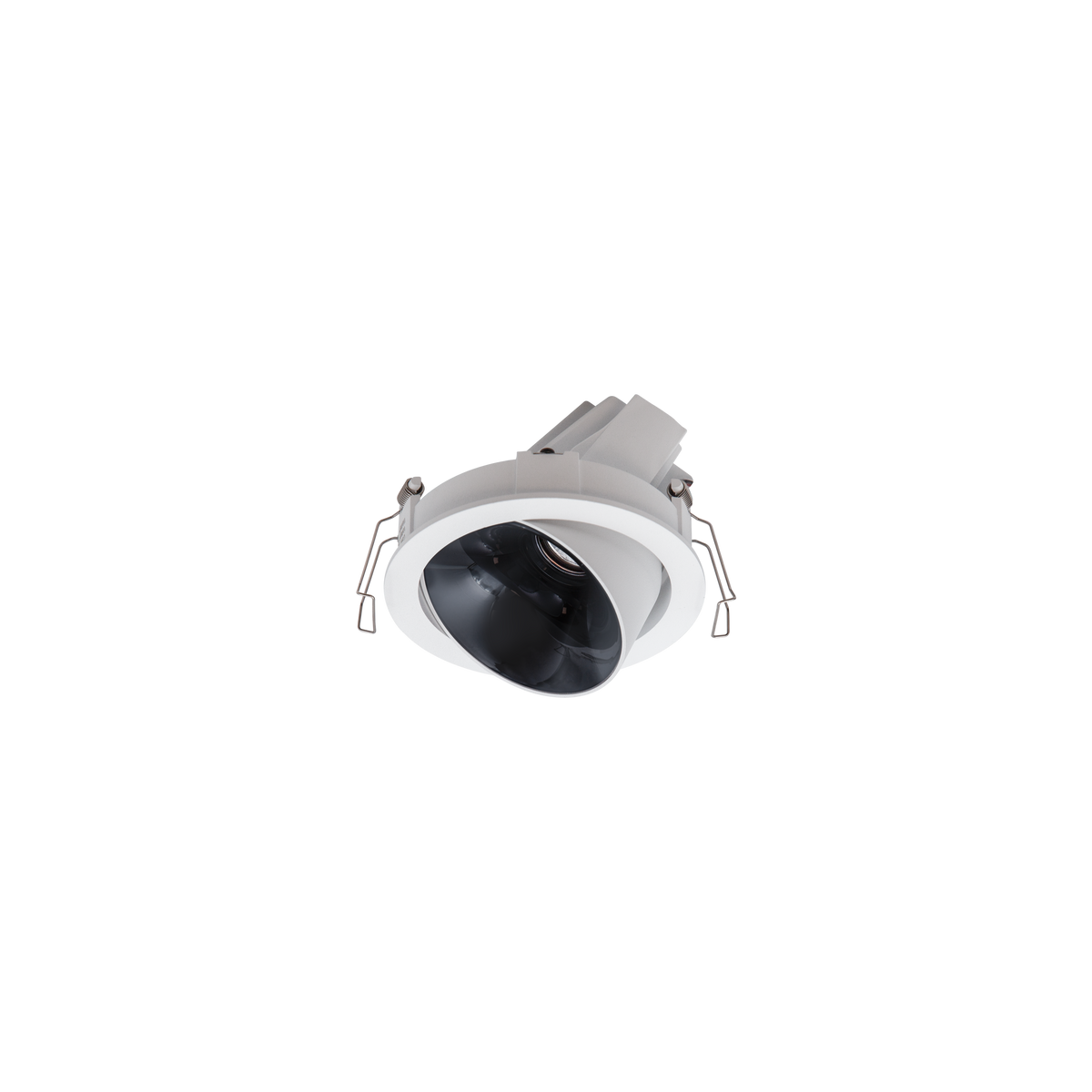 Cevon Dark Art Tilt/Rotate Medium Downlight White, High Gloss Black 3K