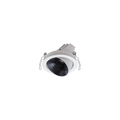 Cevon Dark Art Tilt/Rotate Medium Downlight White, High Gloss Black 3K