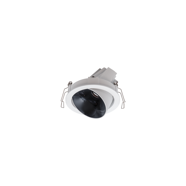 Cevon Dark Art Tilt/Rotate Medium Downlight White, High Gloss Black 3K