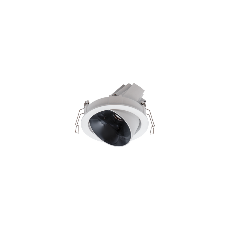 Cevon Dark Art Tilt/Rotate Medium Downlight White, High Gloss Black 3K