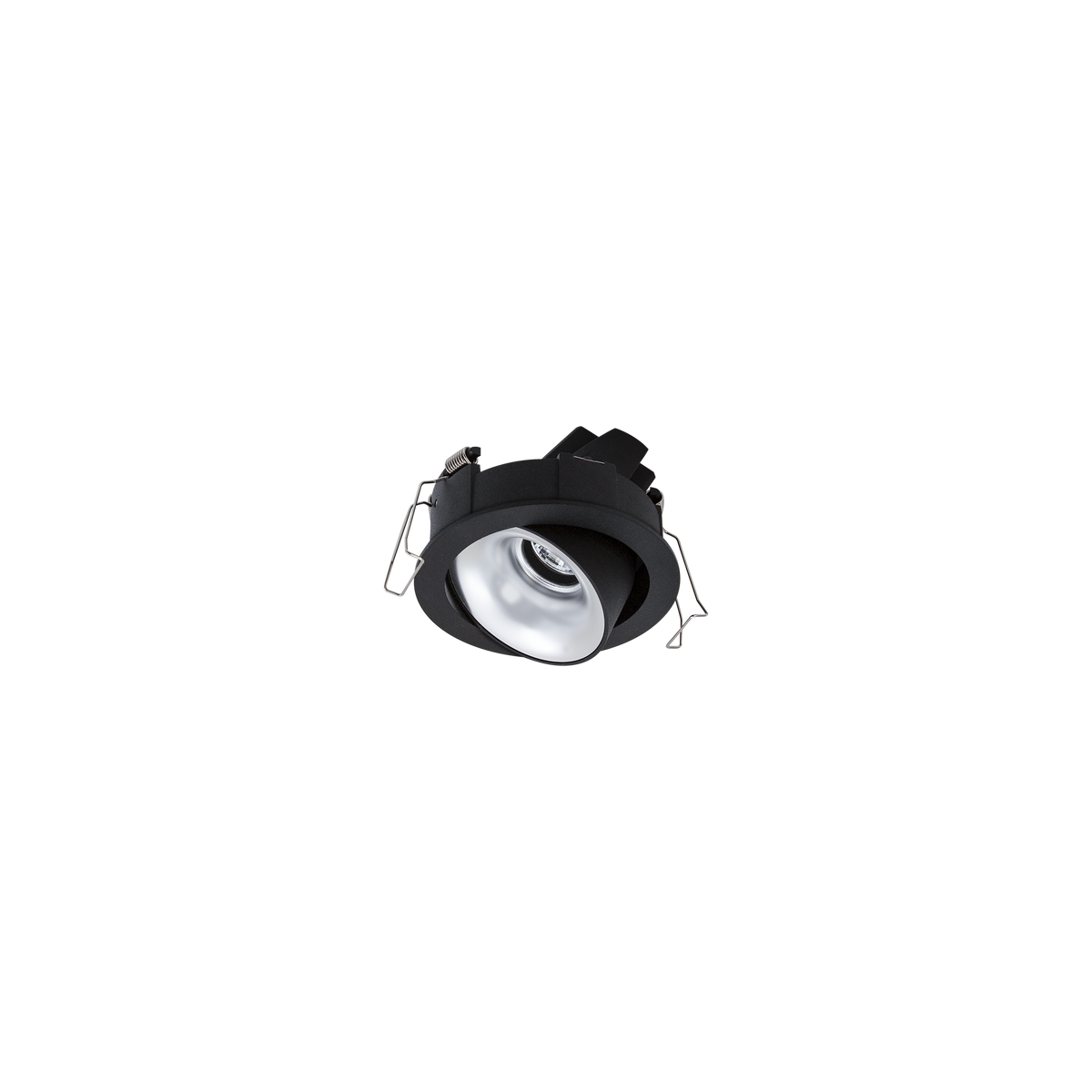Cevon Dark Art Tilt/Rotate Small Downlight Kit Black, Silver 3000K