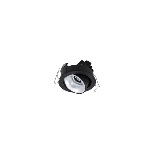 Cevon Dark Art Tilt/Rotate Small Downlight Kit Black, Silver 3000K