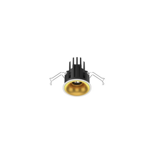 Cevon Small Darklight Slim Trim Downlight Kit White, Gold 3000K