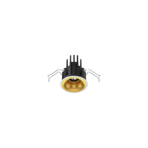 Cevon Small Darklight Slim Trim Downlight Kit White, Gold 3000K