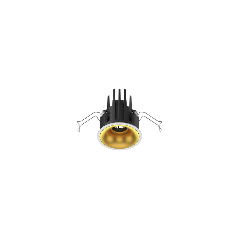 Cevon Small Darklight Slim Trim Downlight Kit White, Gold 3000K