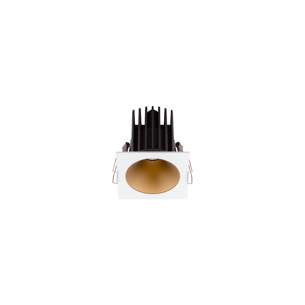 Cevon Dark Art Square Medium Downlight Kit White, Gold 3000K