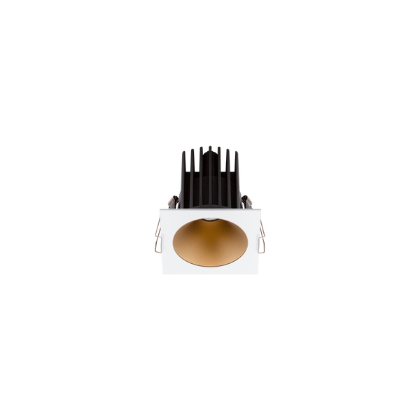 Cevon Dark Art Square Medium Downlight Kit White, Gold 3000K