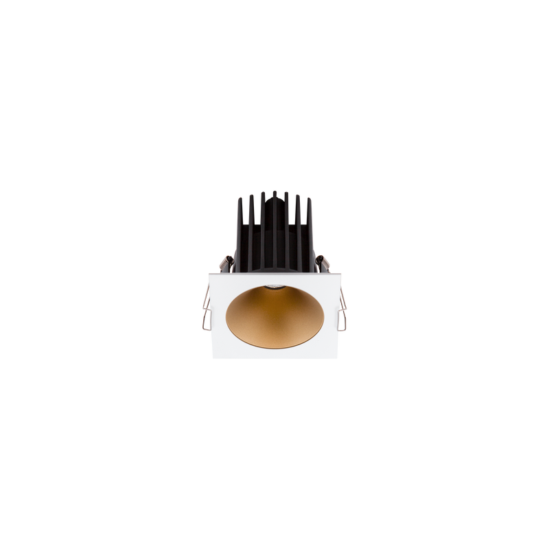 Cevon Dark Art Square Medium Downlight Kit White, Gold 3000K