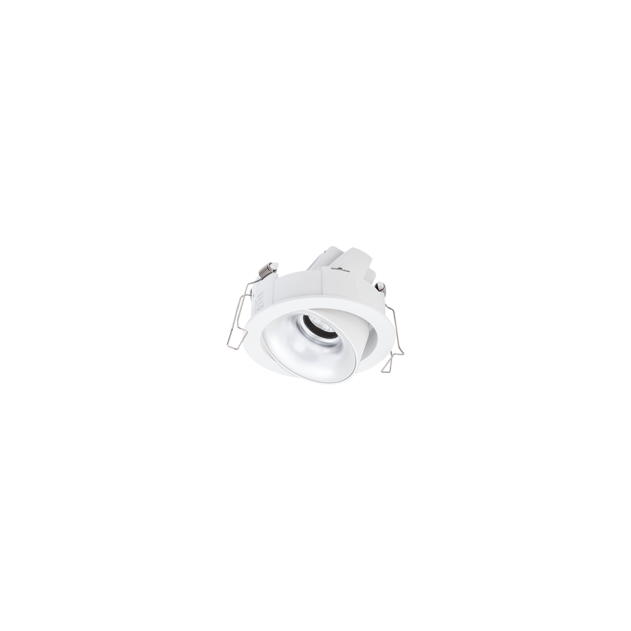 Cevon Dark Art Tilt/Rotate Small Downlight Kit White, Silver 3000K