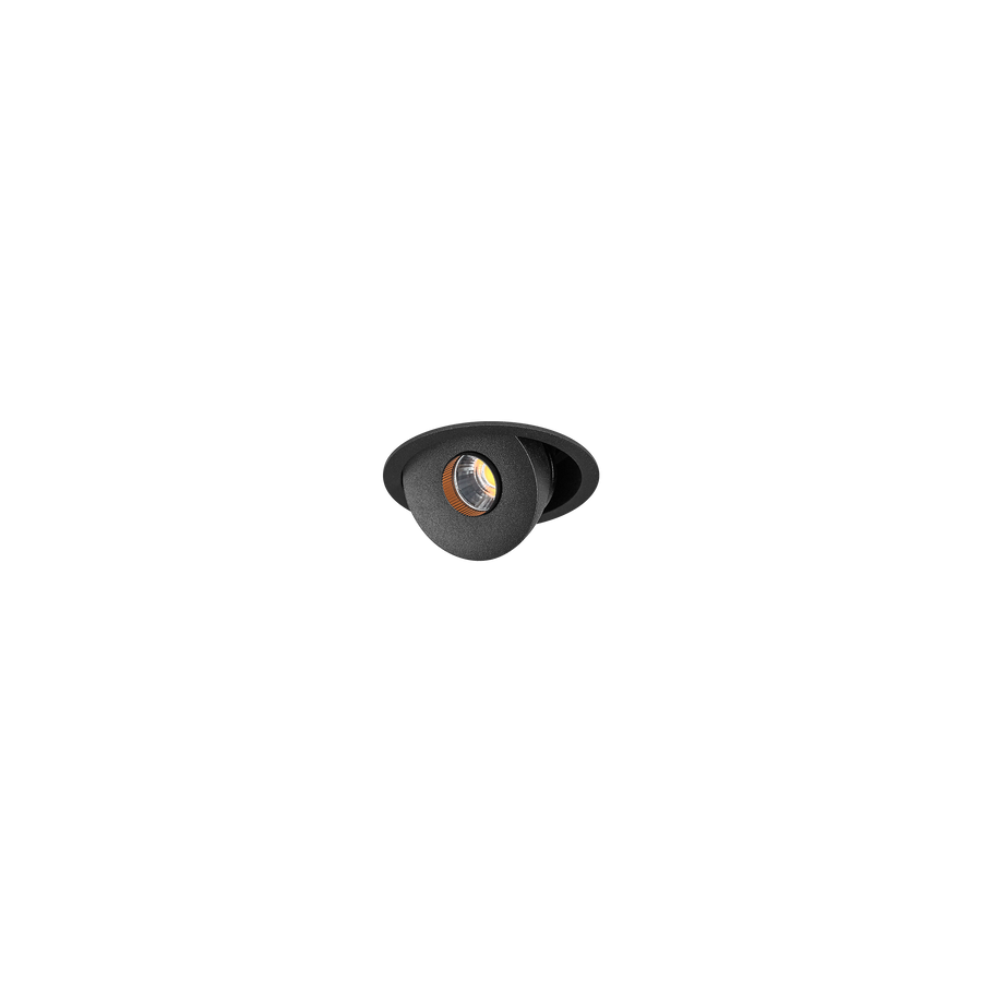 Sophia Mini Round Single Tilt/Rotate Downlight Kit Black 3000K