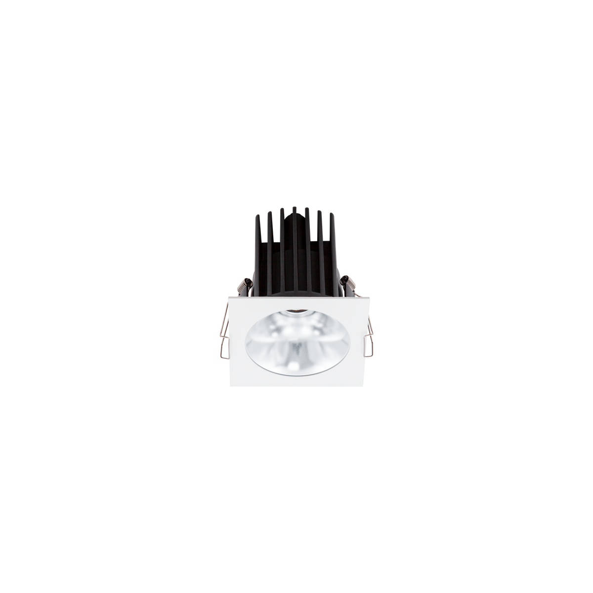 Cevon Dark Art Square Medium Downlight Kit White, Silver 3000K