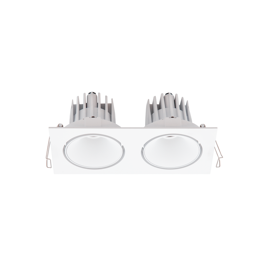 Cevon Tilt/Rotate Med Double Downlight Kit White 3000K