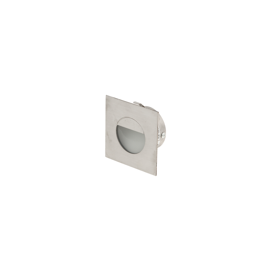 1.2W Square Brushed Stainless Steel 3000K