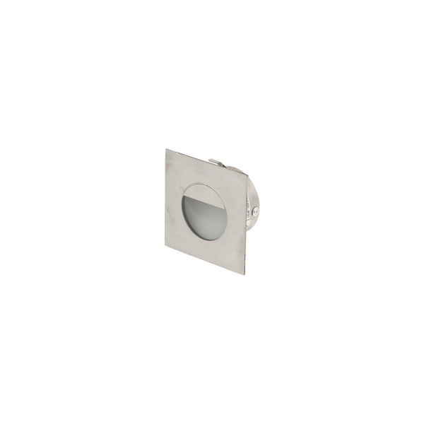 1.2W Square Brushed Stainless Steel 3000K