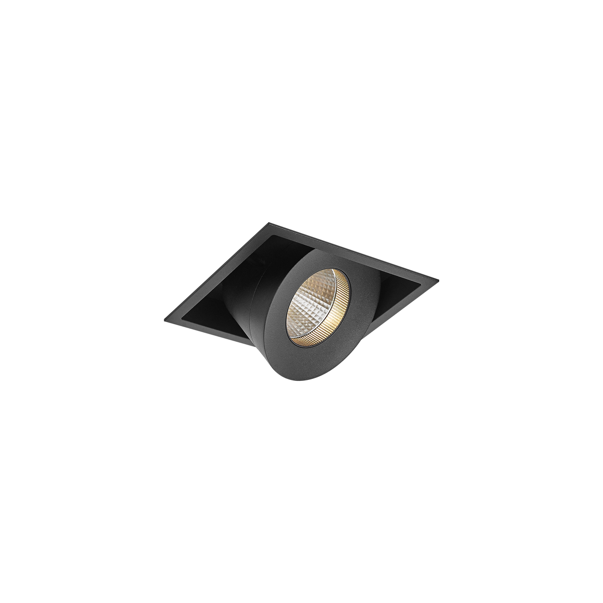Sophia Square Tilt/Rotate Large Downlight Kit Black 4000K
