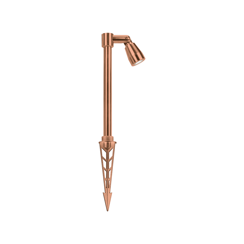 Mini Landscape Spike Tall Single Spot Copper 2700K