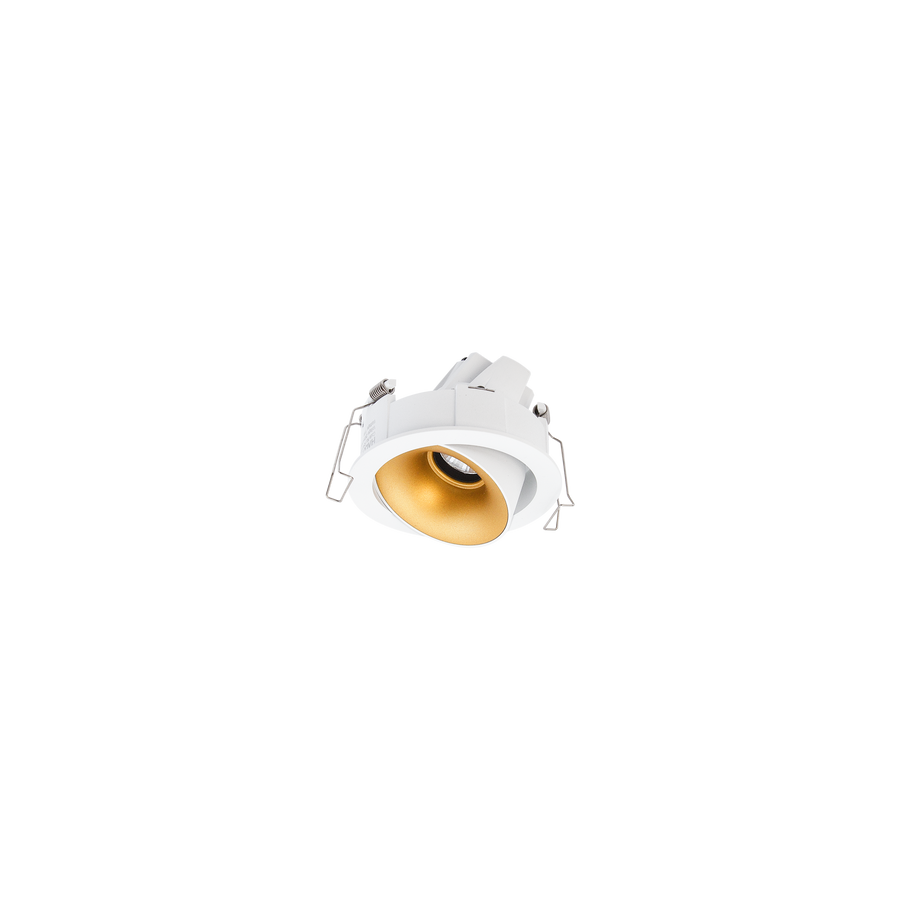 Cevon Dark Art Tilt/Rotate Small Downlight Kit White, Gold 3000K
