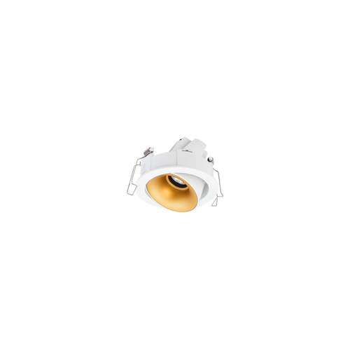Cevon Dark Art Tilt/Rotate Small Downlight Kit White, Gold 3000K