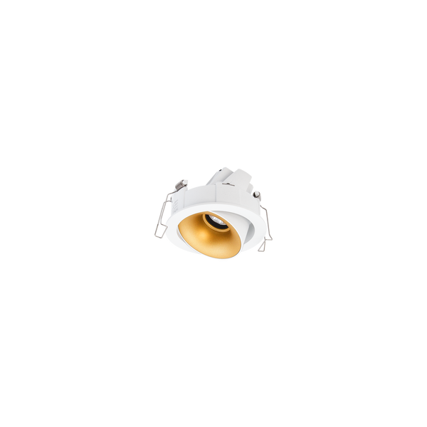 Cevon Dark Art Tilt/Rotate Small Downlight Kit White, Gold 3000K