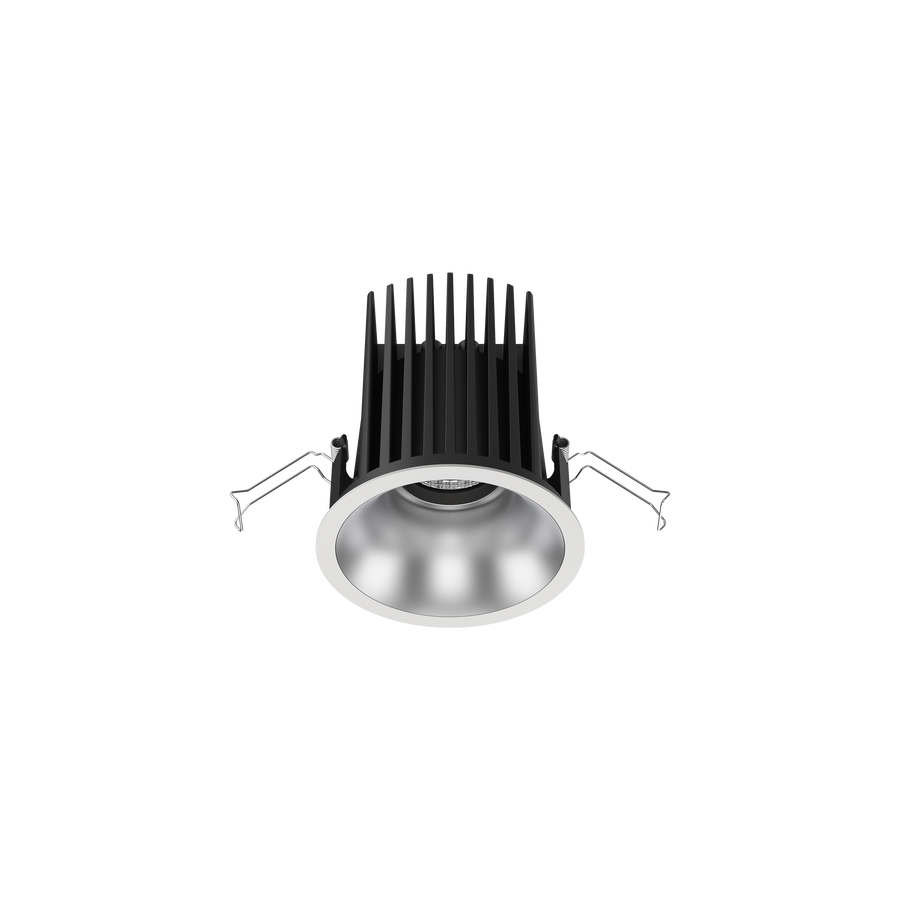 Cevon Large Darklight Slim Trim Downlight Kit White, Silver 4000K