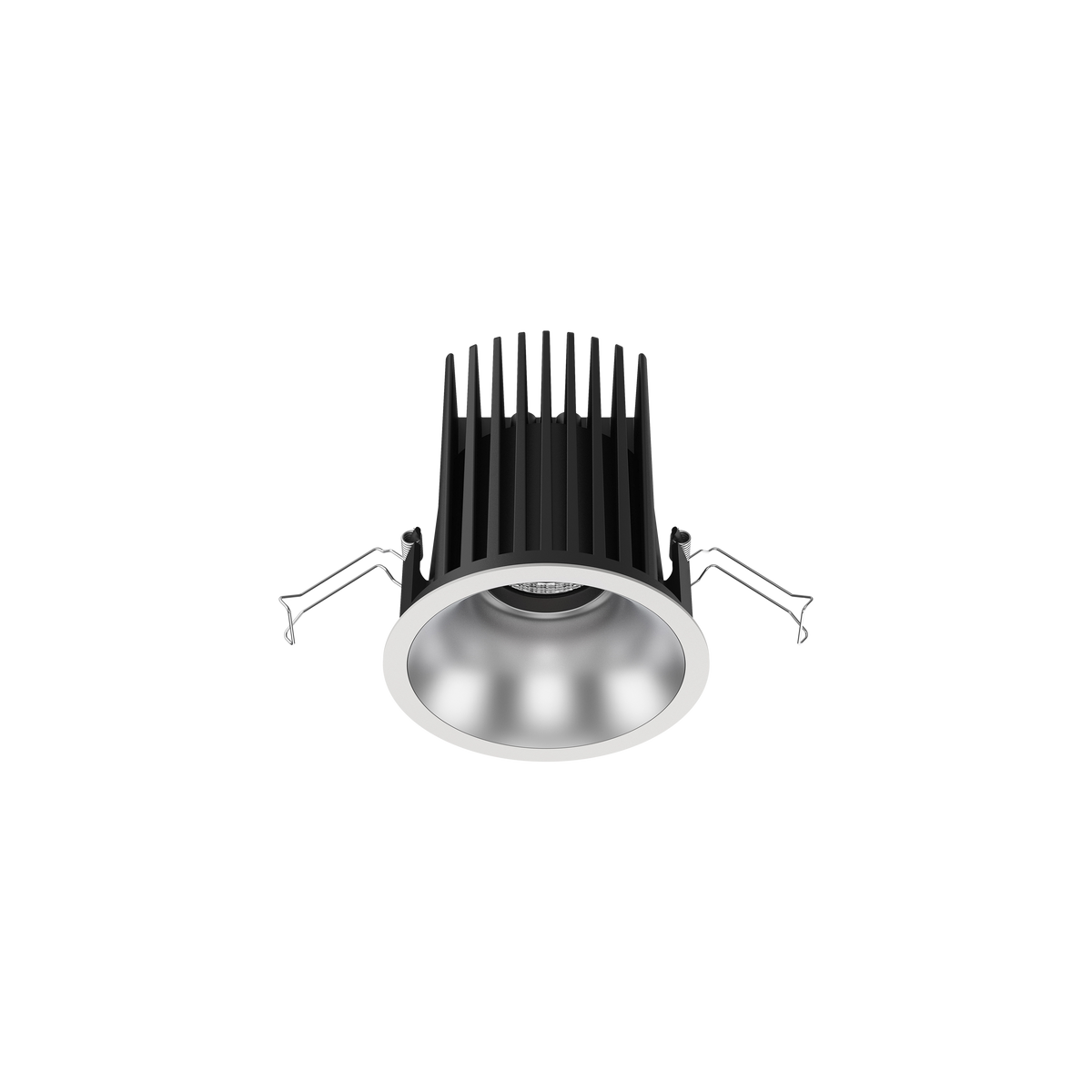 Cevon Large Darklight Slim Trim Downlight Kit White, Silver 4000K