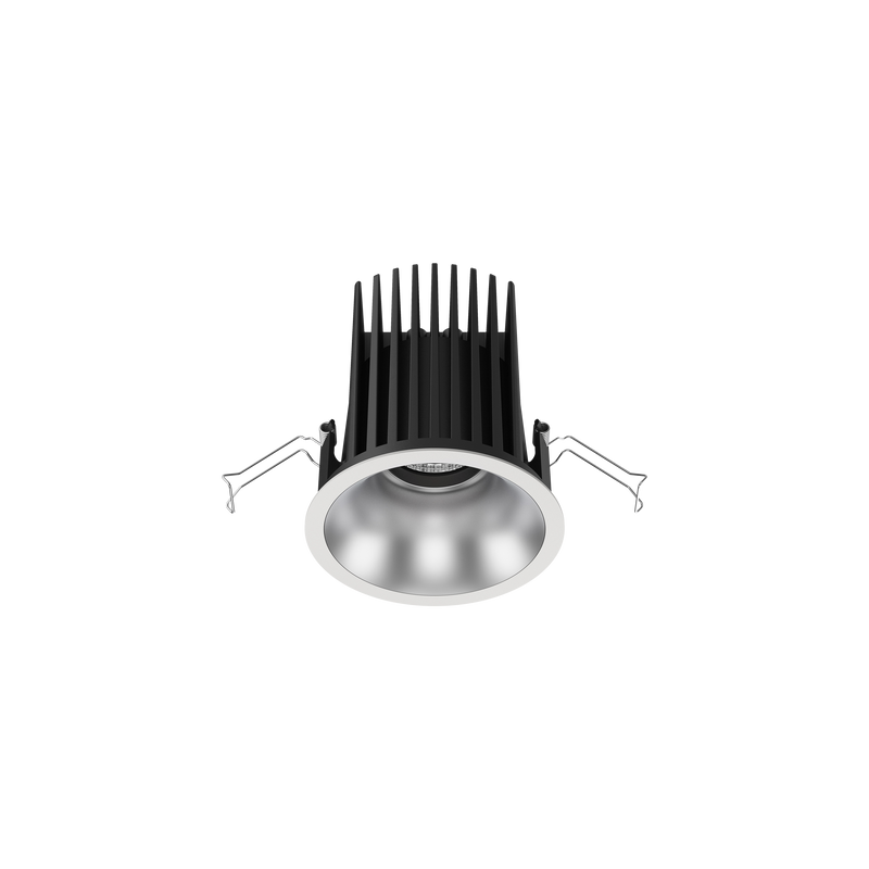 Cevon Large Darklight Slim Trim Downlight Kit White, Silver 4000K