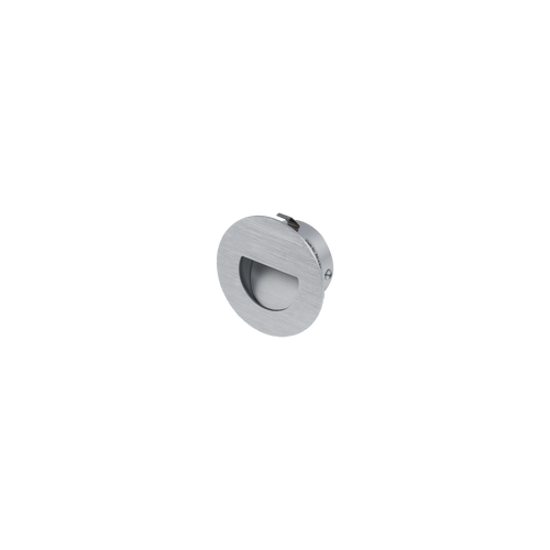 Round Half Moon Brushed Aluminium 3000K