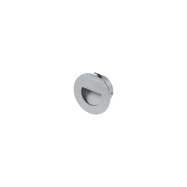 Round Half Moon Brushed Aluminium 3000K