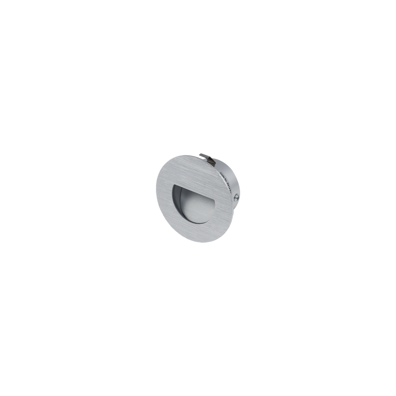 Round Half Moon Brushed Aluminium 3000K