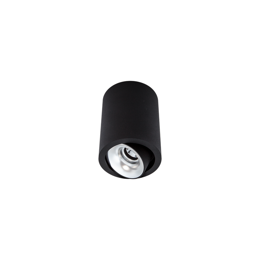 Cevon Med Tilt/Rotate Surface Mt Downlight Black, Silver 3000K