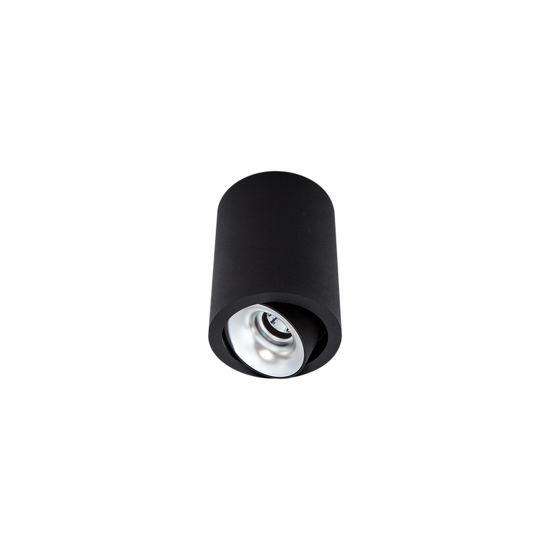 Cevon Med Tilt/Rotate Surface Mt Downlight Black, Silver 3000K