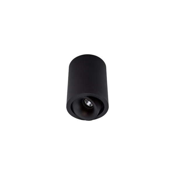 Cevon Med Tilt/Rotate Surface Mt Downlight Black, Black 3000K